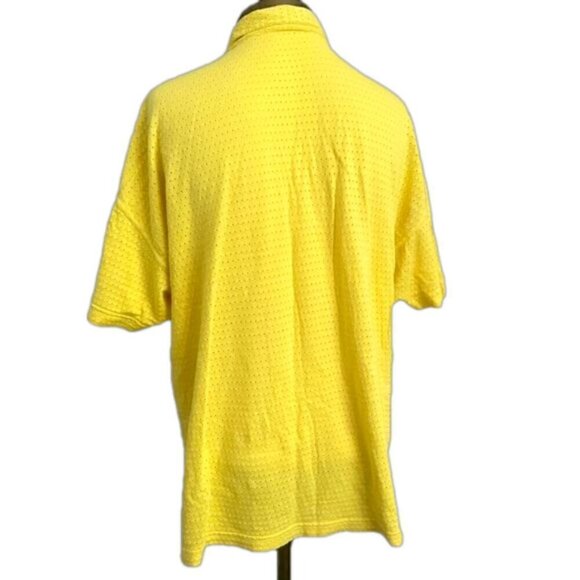 Vintage Versace Yellow Short Sleeve Polo Shirt - 50/XL, made in Italy 🇮🇹 - Picture 10 of 12